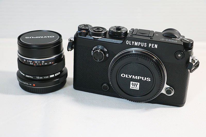 【買取実績】OLYMPUS オリンパス PEN-F 12mm F2.0 レンズキット ブラック 付属品完備